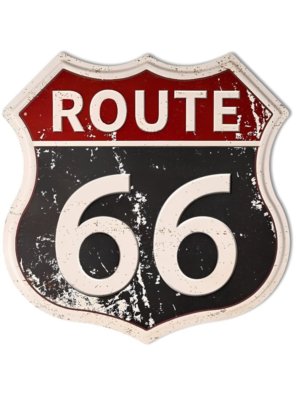 Route 66 Road Signs Vintage Room Decor Metal Sign 12× 12 Inches